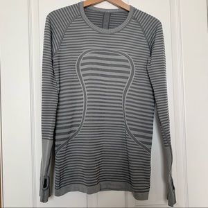 LULULEMON Swiftly Tech long sleeve shirt in grey size 10